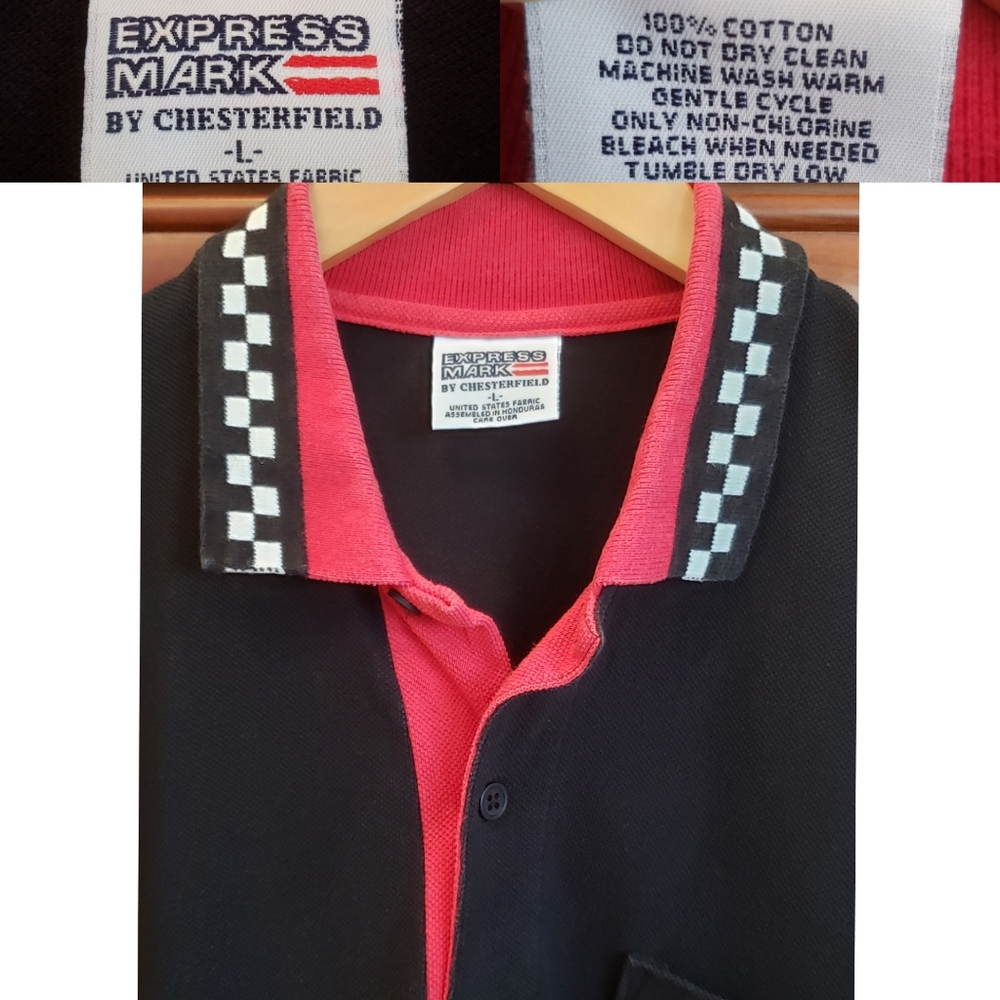 Polo shirt, racing theme, size Large